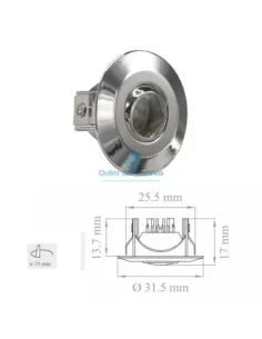 Lampo TCORCR/BC Verstellbarer LED-Strahler 350 mA 1 W Chrom 3000 K 2